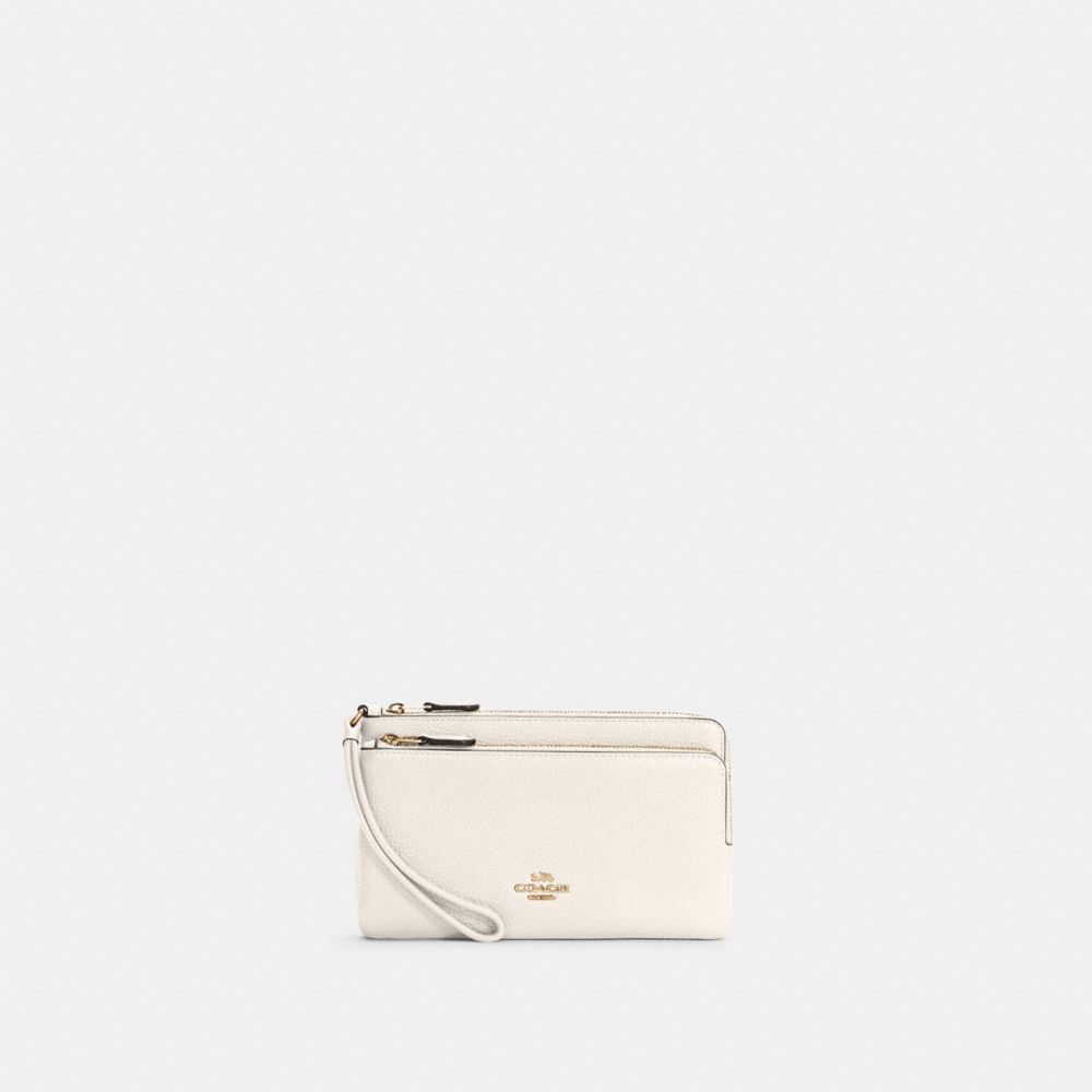 COACH C5610 Double Zip Wallet IM/CHALK