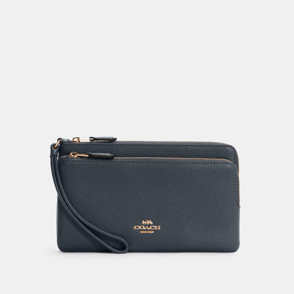 COACH DOUBLE ZIP WALLET - IM/MIDNIGHT - C5610