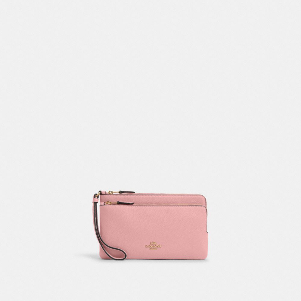 Double Zip Wallet - C5610 - Gold/Light Blush