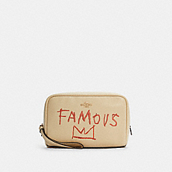 COACH X JEAN-MICHEL BASQUIAT BOXY COSMETIC CASE - IM/IVORY/MULTI - COACH C5617