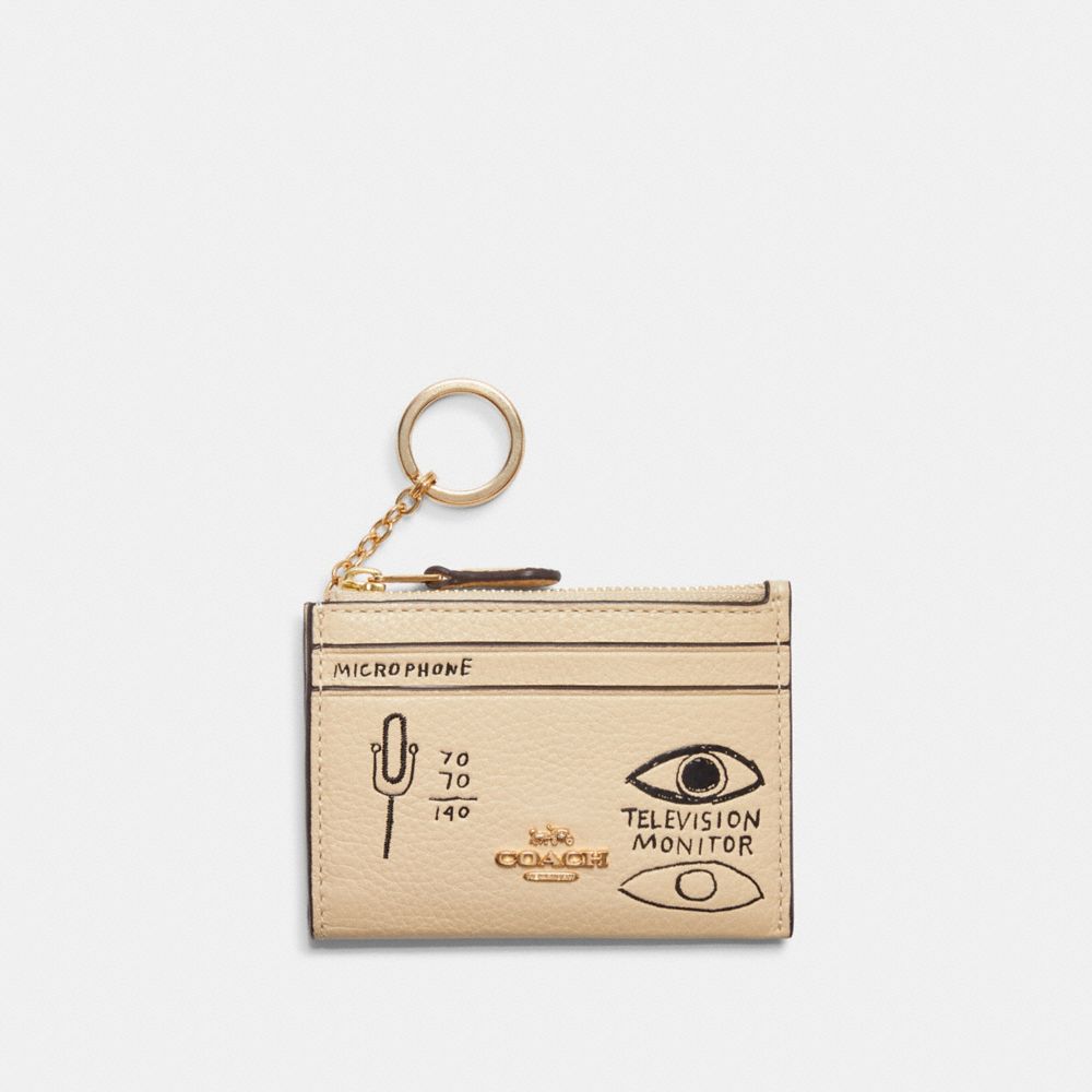 Coach x Jean Michel Basquiat Mini Skinny ID Case Keychain