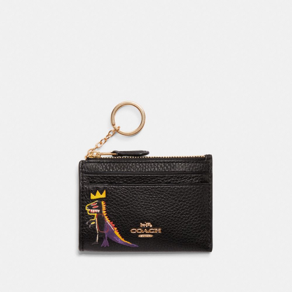 COACH COACH X JEAN-MICHEL BASQUIAT MINI SKINNY ID CASE - IM/BLACK MULTI - C5619