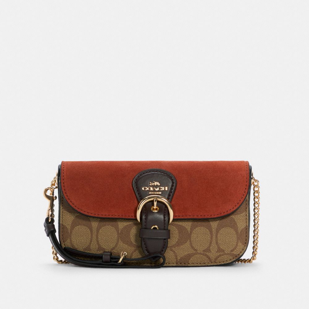 KLEO CROSSBODY IN SIGNATURE CANVAS - C5620 - IM/KHAKI MULTI