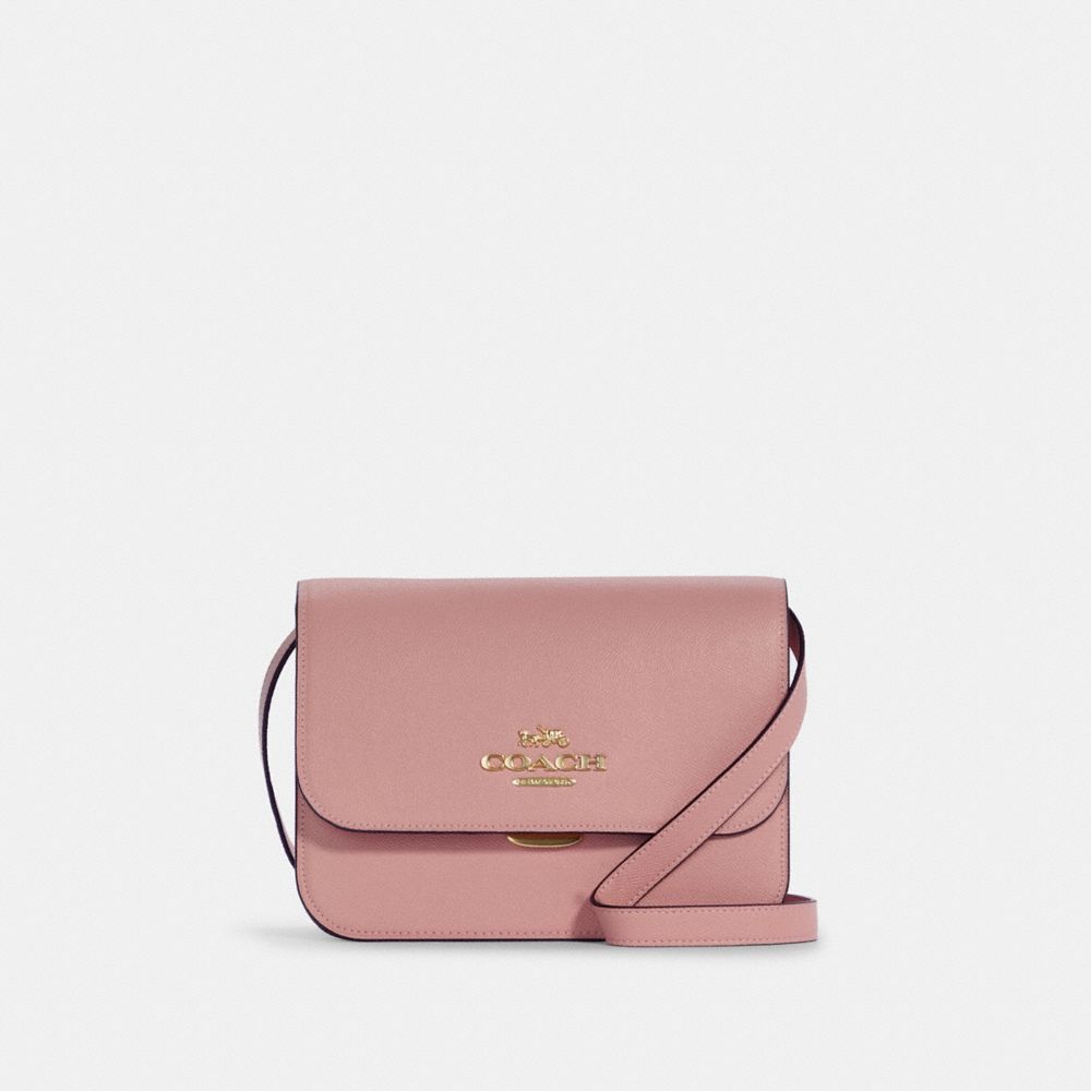 COACH C5632 Brynn Flap Crossbody GOLD/SHELL PINK