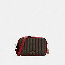 Jes Crossbody In Signature Canvas With Quilting - GOLD/BROWN 1941 RED - COACH C5646