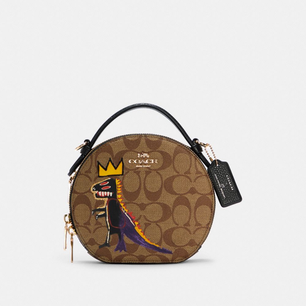 COACH X JEAN-MICHEL BASQUIAT CANTEEN CROSSBODY IN SIGNATURE CANVAS - C5658 - IM/KHAKI MULTI