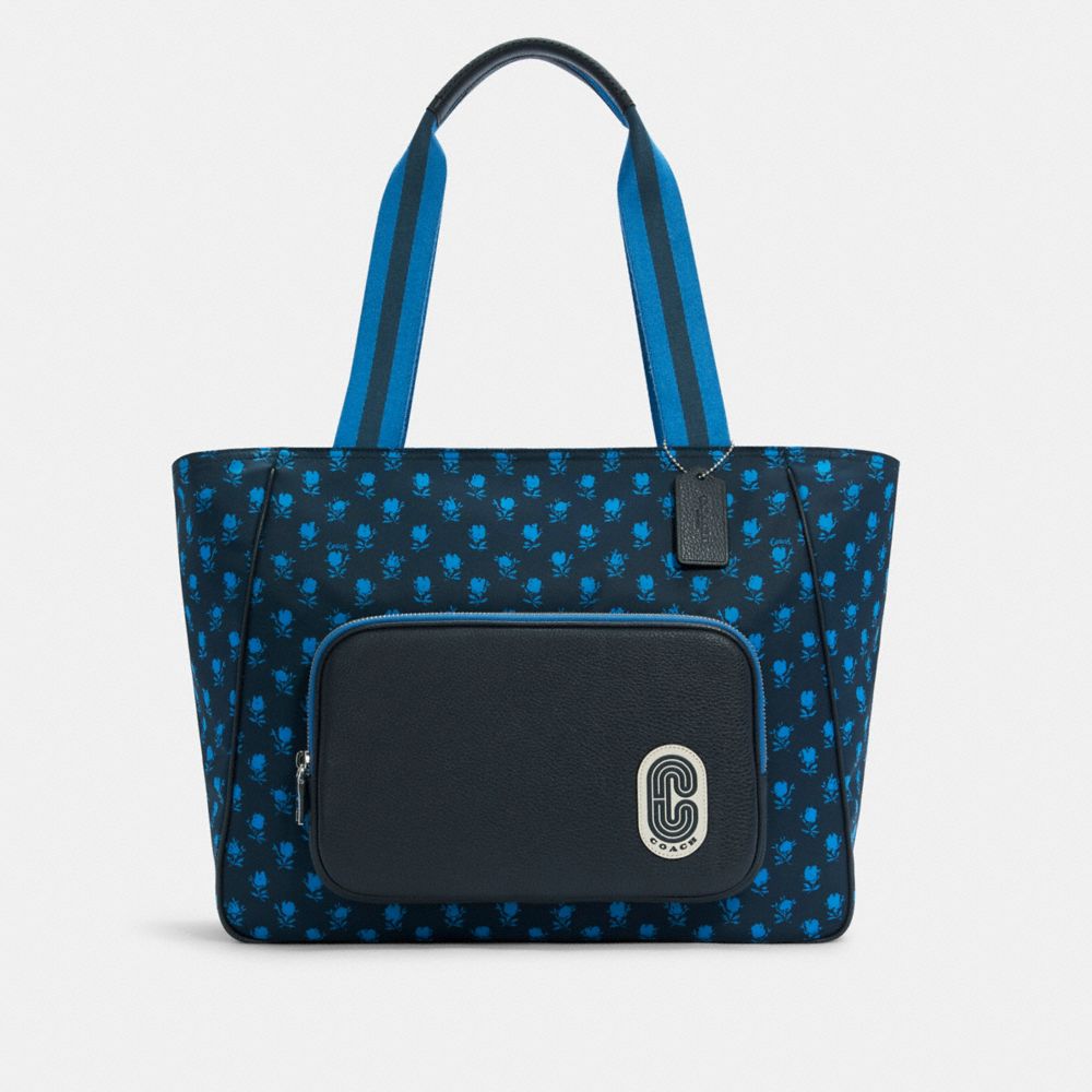 COURT TOTE WITH BADLAND FLORAL PRINT - SV/MIDNIGHT MULTI - COACH C5669