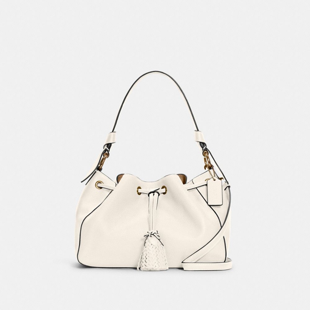 COACH C5671 - Everly Drawstring Shoulder Bag GOLD/CHALK