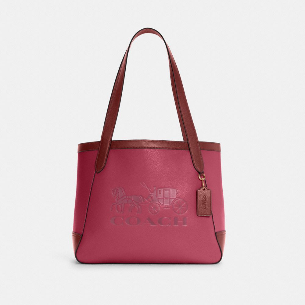 TOTE IN COLORBLOCK WITH HORSE AND CARRIAGE - IM/BRIGHT VIOLET MULTI - COACH C5676