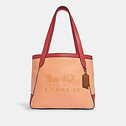 Tote In Colorblock With Horse And Carriage - GOLD/FADED BLUSH MULTI - COACH C5676