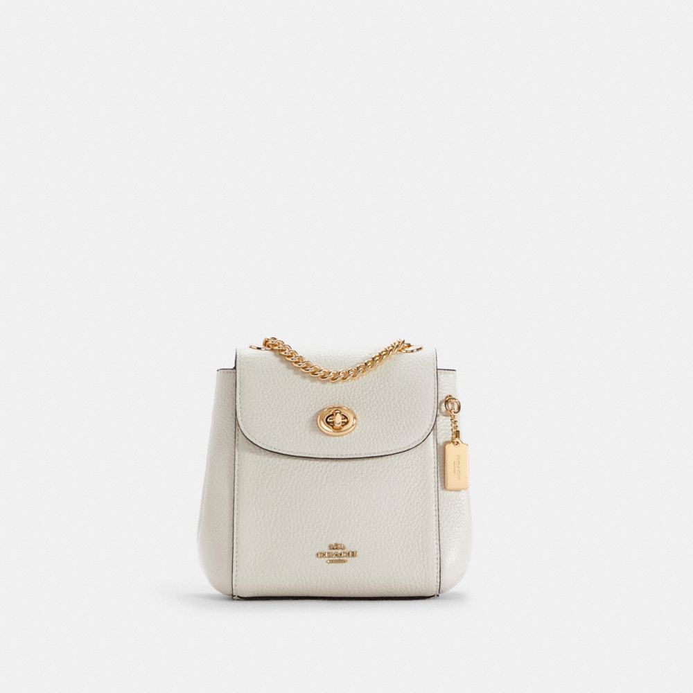 Convertible Mini Backpack - C5677 - GOLD/CHALK