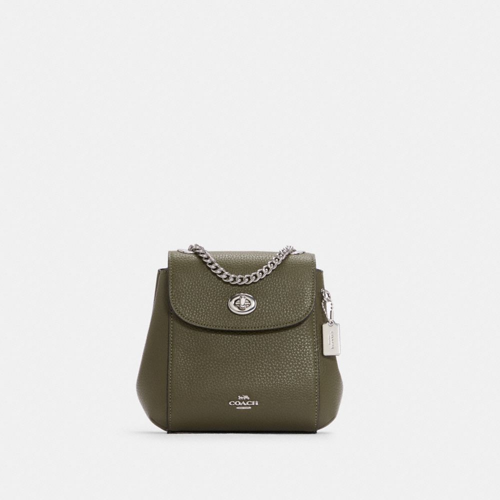 Convertible Mini Backpack - SILVER/SURPLUS - COACH C5677