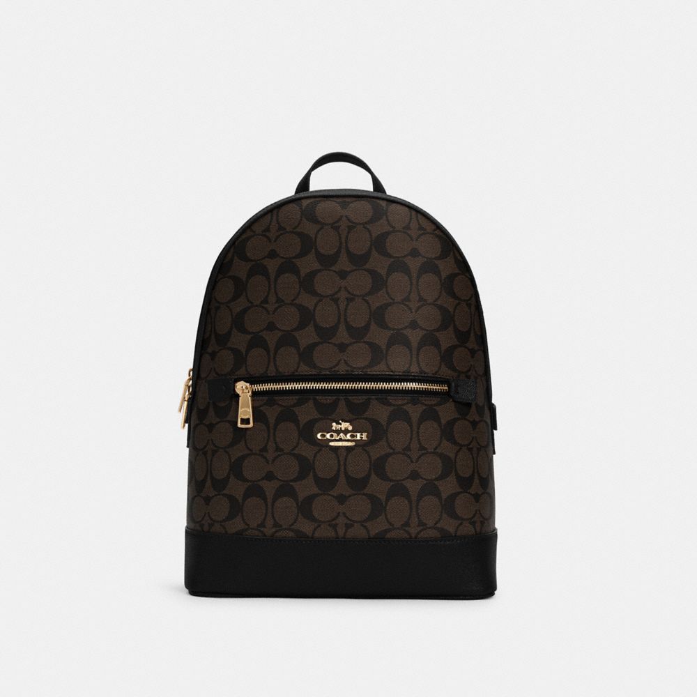 KENLEY BACKPACK IN SIGNATURE CANVAS - IM/BROWN BLACK - COACH C5679
