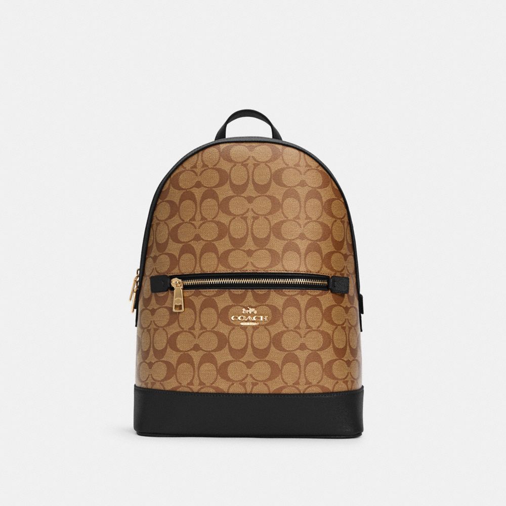 KENLEY BACKPACK IN SIGNATURE CANVAS - IM/KHAKI/BLACK - COACH C5679