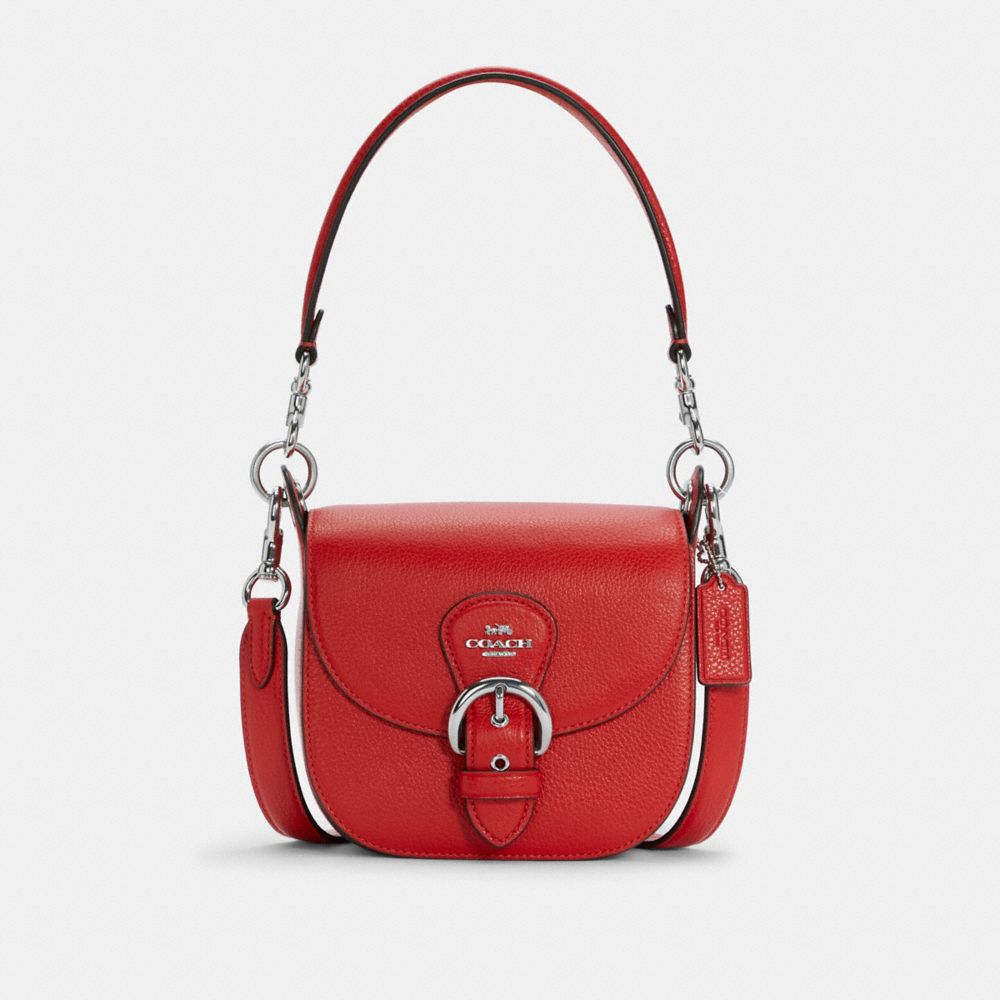 KLEO SHOULDER BAG 17 - SV/BRIGHT POPPY - COACH C5685