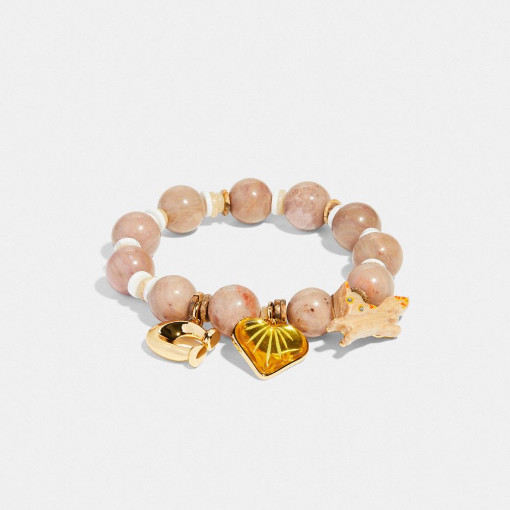 COACH C5724 Peach Semiprecious Charm Bracelet PEACH