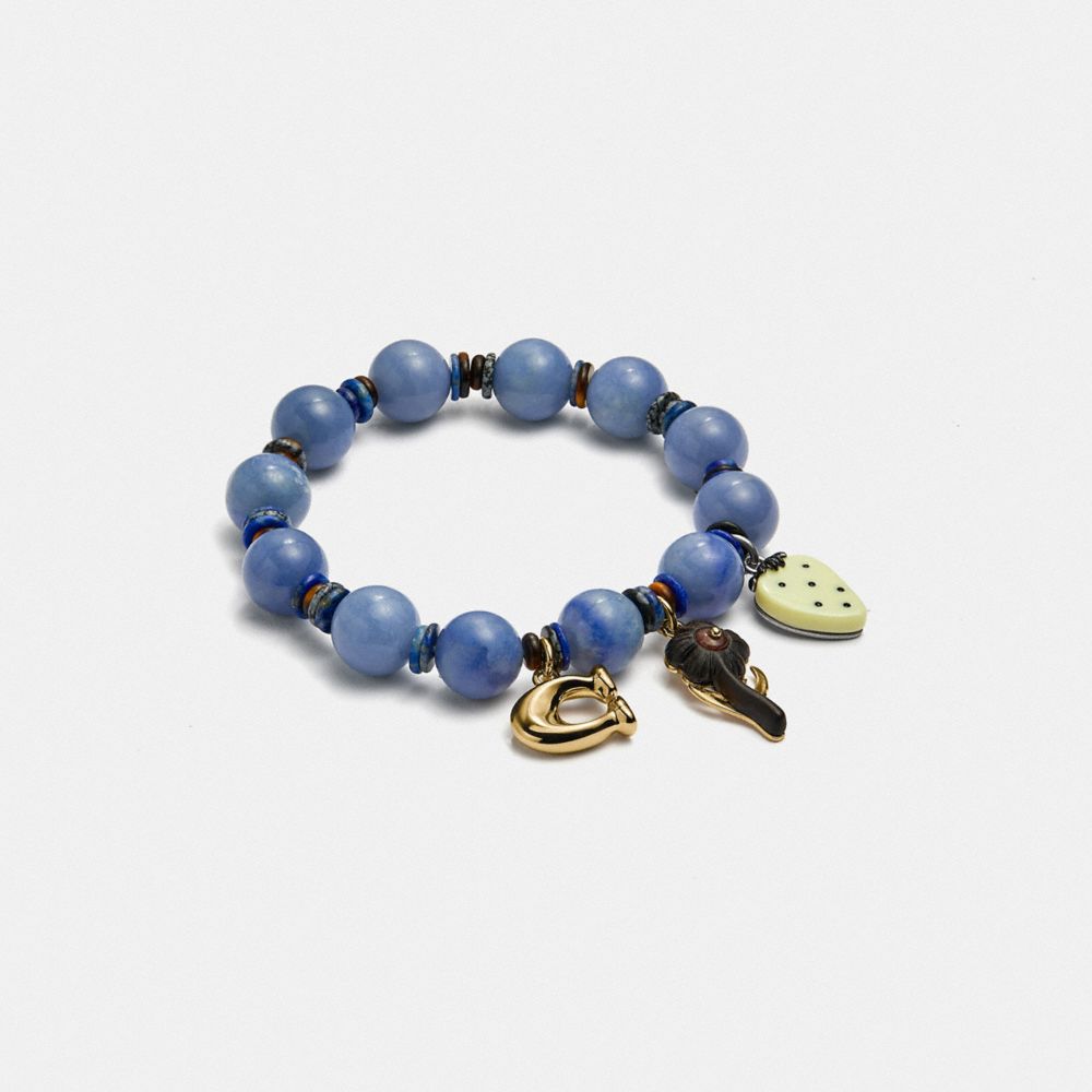 Blue Semiprecious Charm Bracelet - C5725 - BLUE