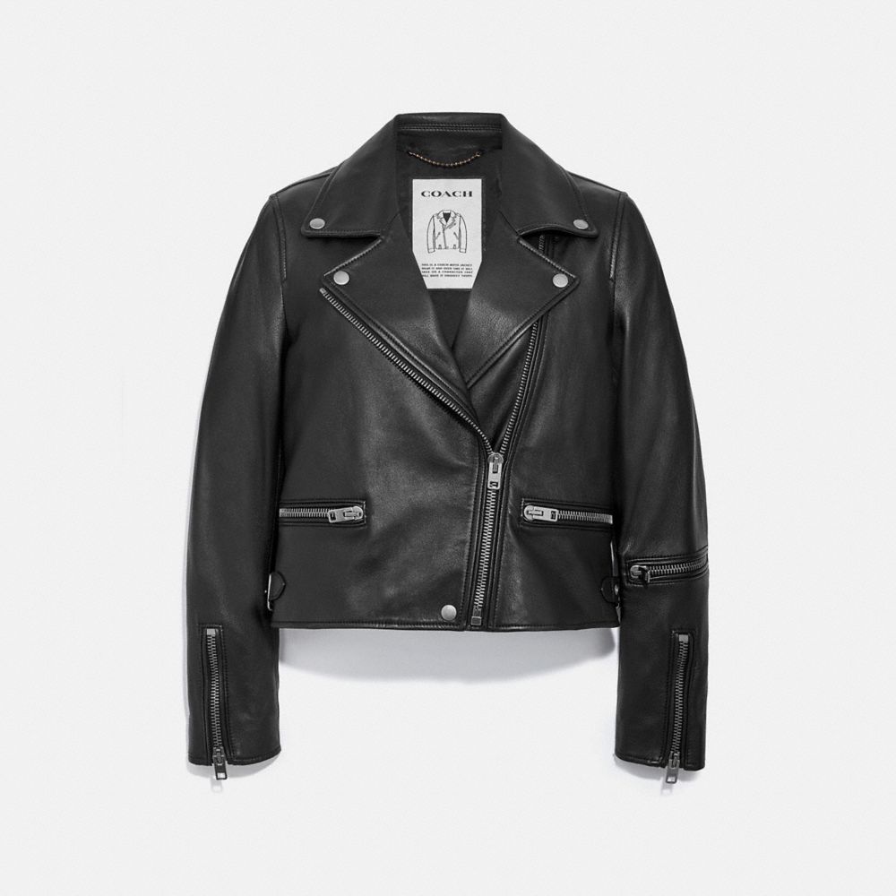 Leather Biker - C5742 - Black