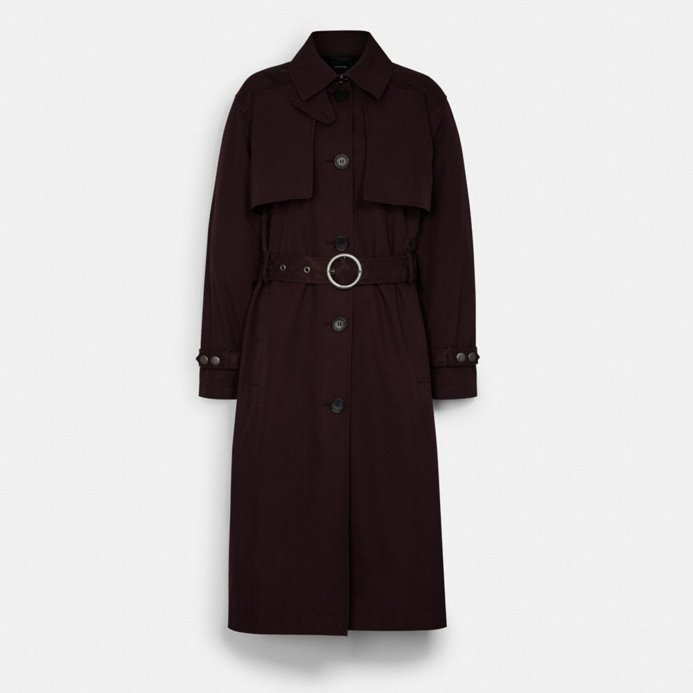 Signature Trench - C5747 - DARK BURGUNDY