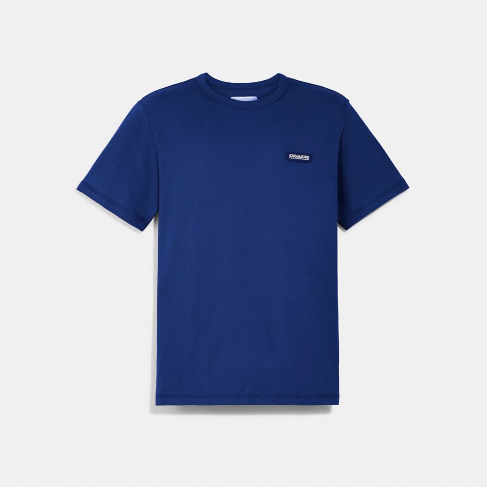 COACH C5763 Essential T Shirt In Organic Cotton BLUE