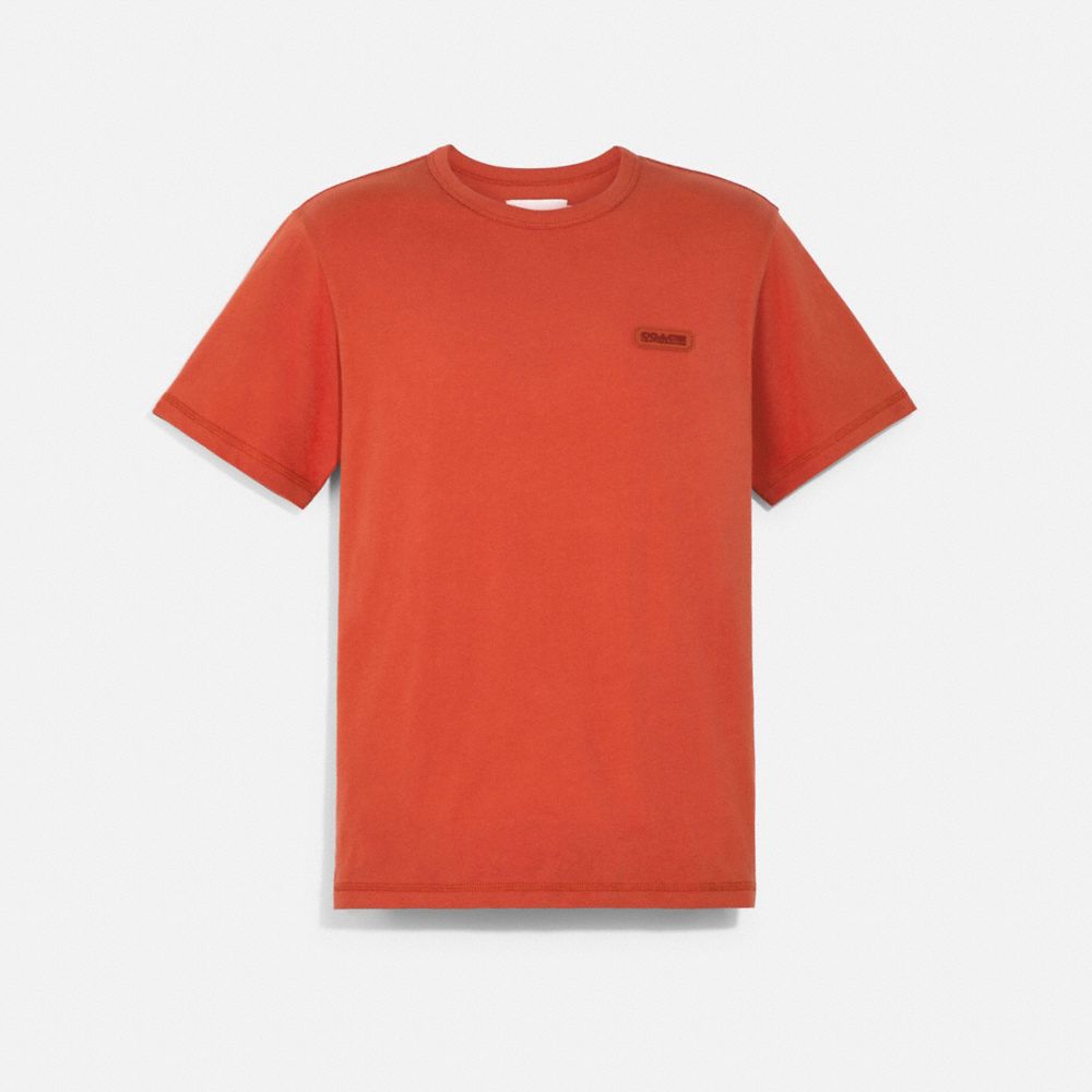 COACH C5763 Essential T Shirt In Organic Cotton CHILI