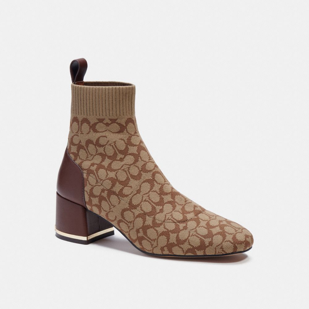 NEEKA BOOTIE - KHAKI/ WALNUT - COACH C5769