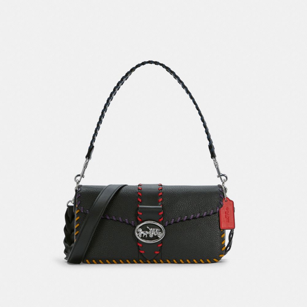 COACH GEORGIE SHOULDER BAG - SV/BLACK MULTI - C5790