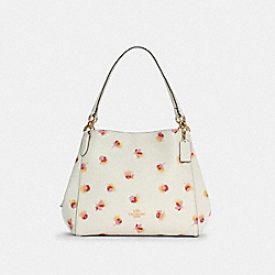 Hallie Shoulder Bag With Pop Floral Print - GOLD/CHALK MULTI - COACH C5804