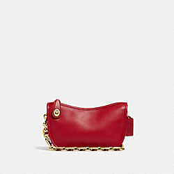 COACH C5812 - Swinger Bag With Chain BRASS/RED APPLE