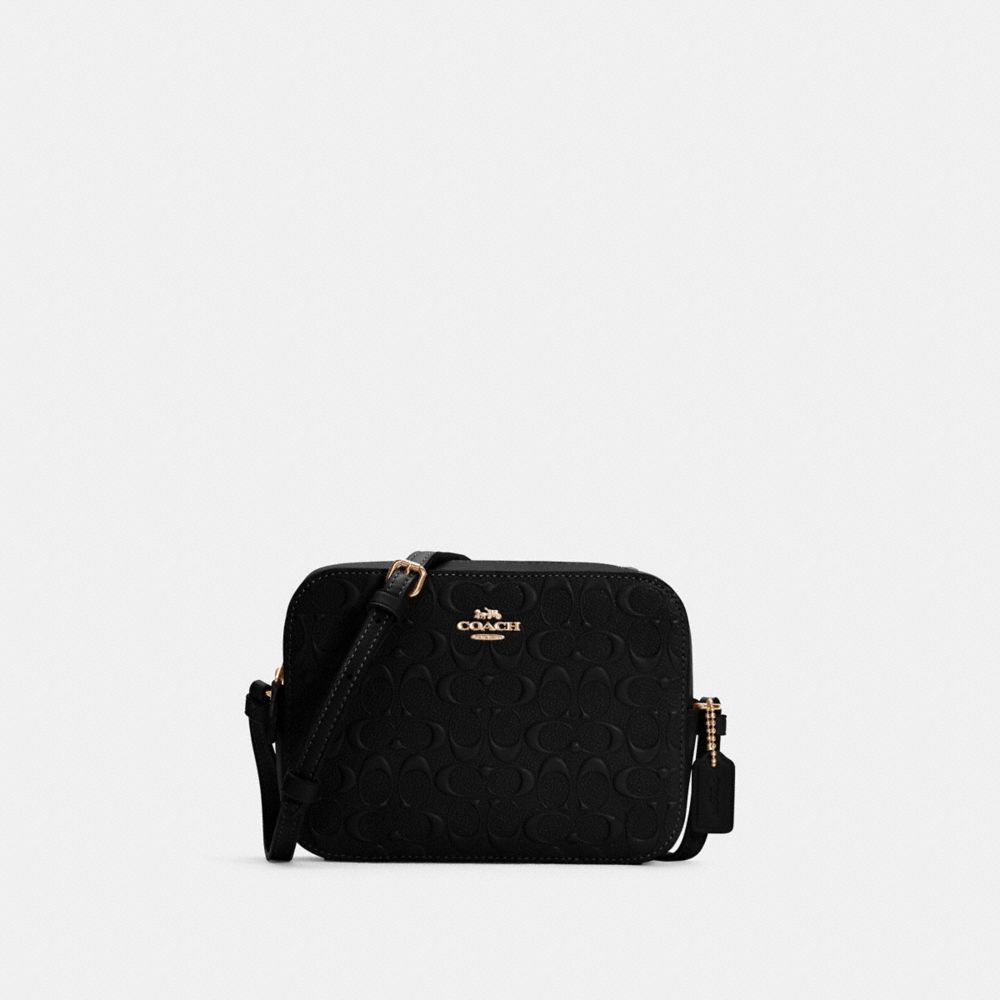 MINI CAMERA BAG IN SIGNATURE LEATHER - IM/BLACK - COACH C5897