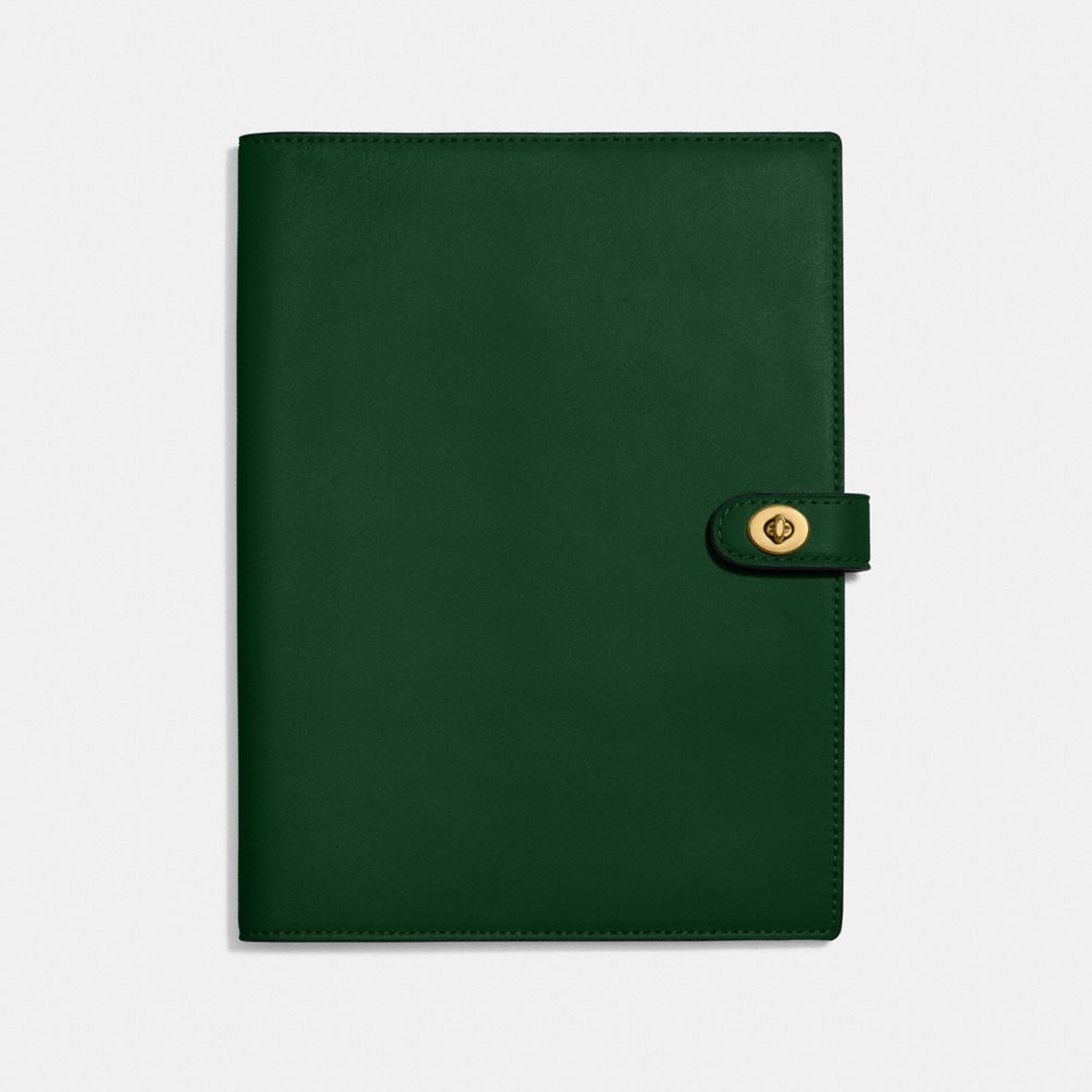 COACH C5936 Notebook BRASS/DARK PINE