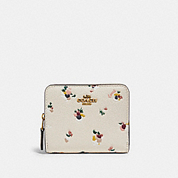 Billfold Wallet With Floral Print - C6001 - Brass/Chalk Multi