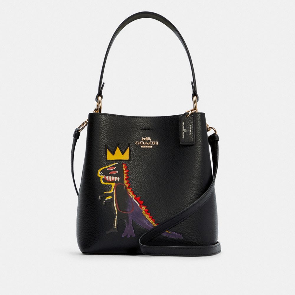 COACH X JEAN-MICHEL BASQUIAT SMALL TOWN BUCKET BAG - C6073 - IM/BLACK MULTI