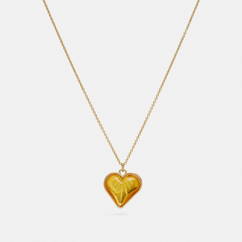 Heart Chain Necklace - C6083 - Gold
