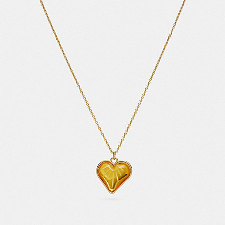 COACH C6083 Heart Chain Necklace Gold