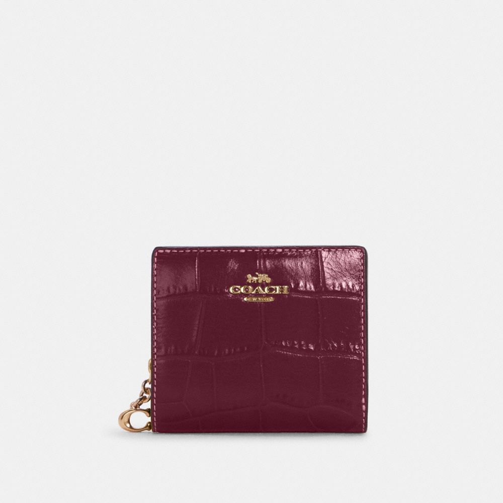 Snap Wallet - GOLD/DARK BERRY - COACH C6092