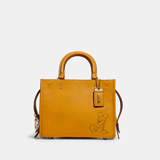 C6107 - Disney X Coach Rogue 25 With Mickey Mouse Brass/Buttercup