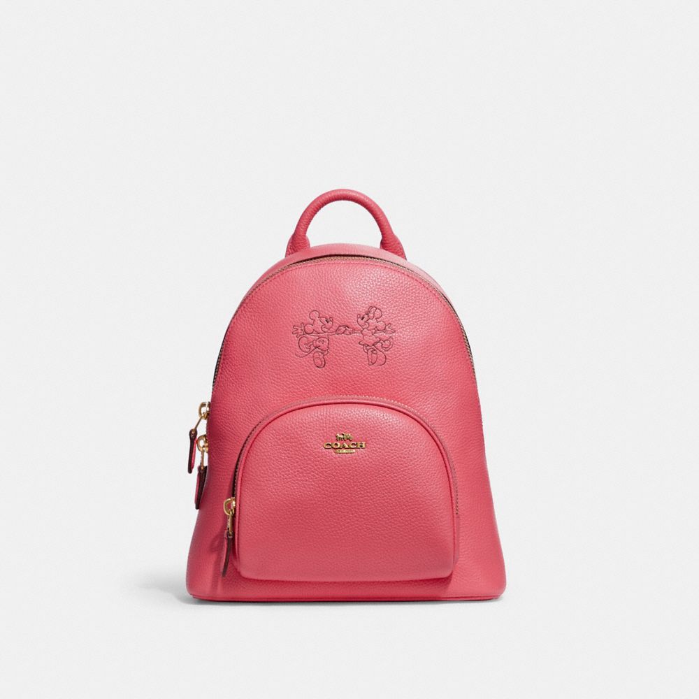 COACH C6109 Disney X Coach Carrie Backpack 23 With Mickey Mouse And Minnie Mouse Brass/WATERMELON