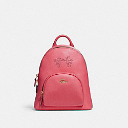 Disney X Coach Carrie Backpack 23 With Mickey Mouse And Minnie Mouse - C6109 - Brass/WATERMELON