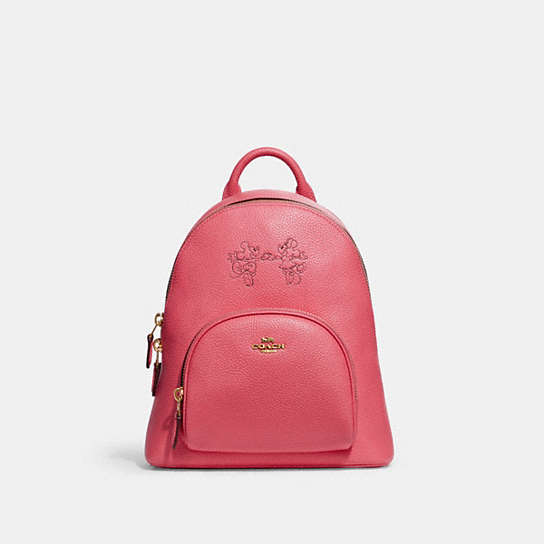 C6109 - Disney X Coach Carrie Backpack 23 With Mickey Mouse And Minnie Mouse Brass/WATERMELON