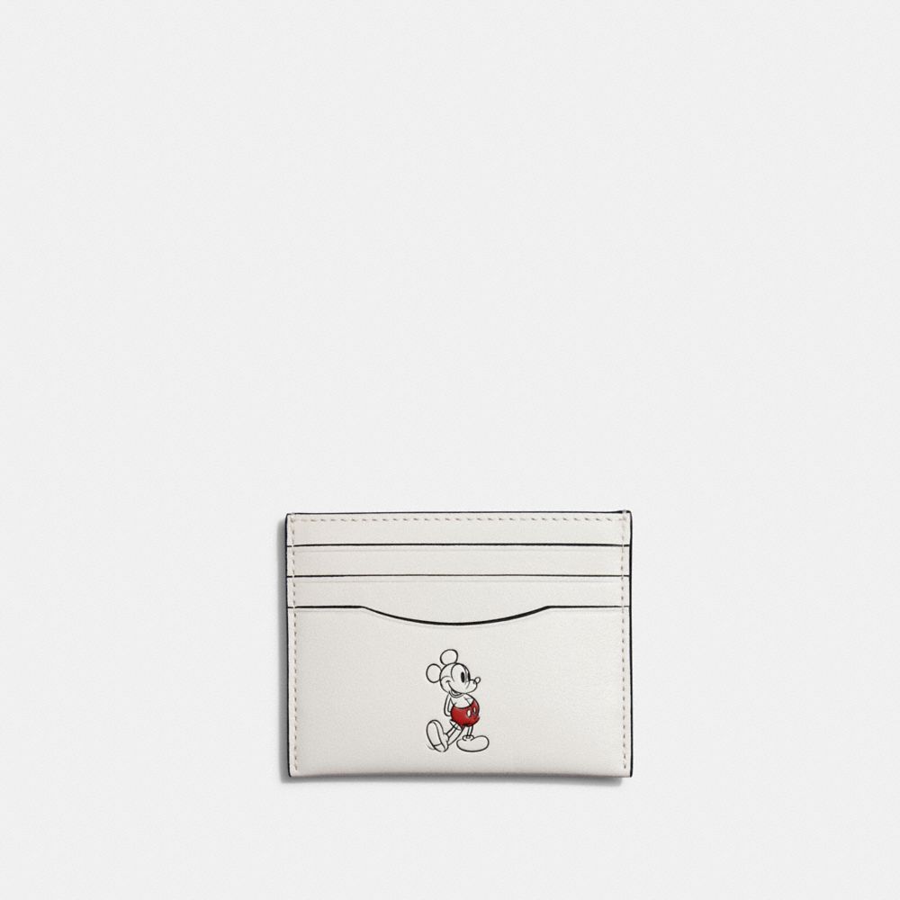 C6128 - Disney X Coach Card Case With Mickey Mouse Chalk
