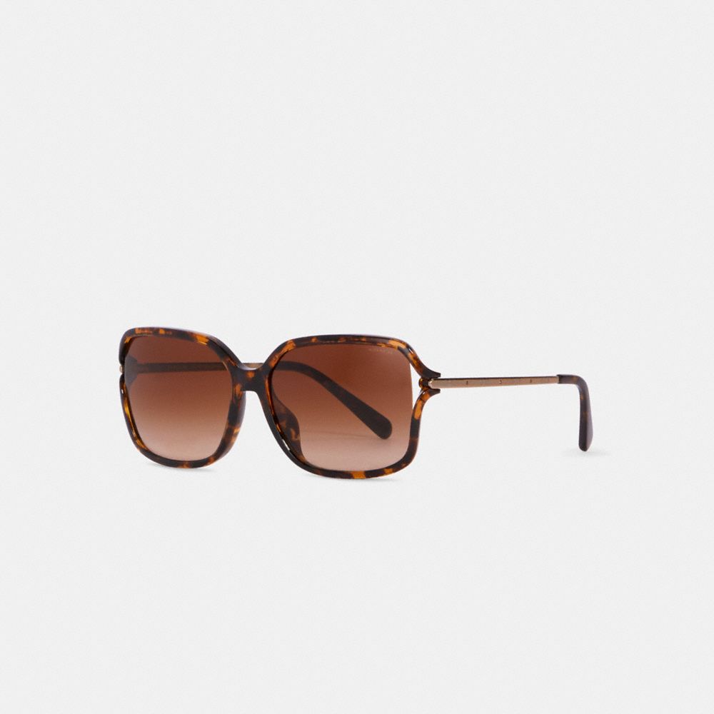 METAL OPEN FRAME SUNGLASSES - DARK TORTOISE - COACH C6190