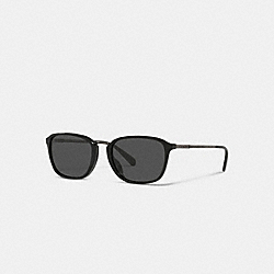 COACH C6192 Signature Metal Frame Sunglasses BLACK/ ANTIQUE SILVER