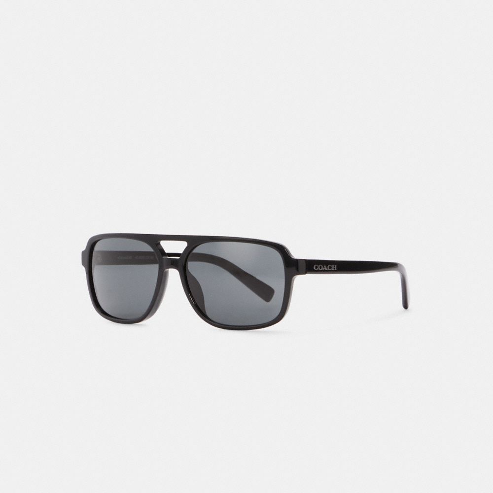 COACH C6193 SIGNATURE PILOT SUNGLASSES BLACK