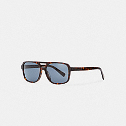 COACH SIGNATURE PILOT SUNGLASSES - DARK TORTOISE - C6193