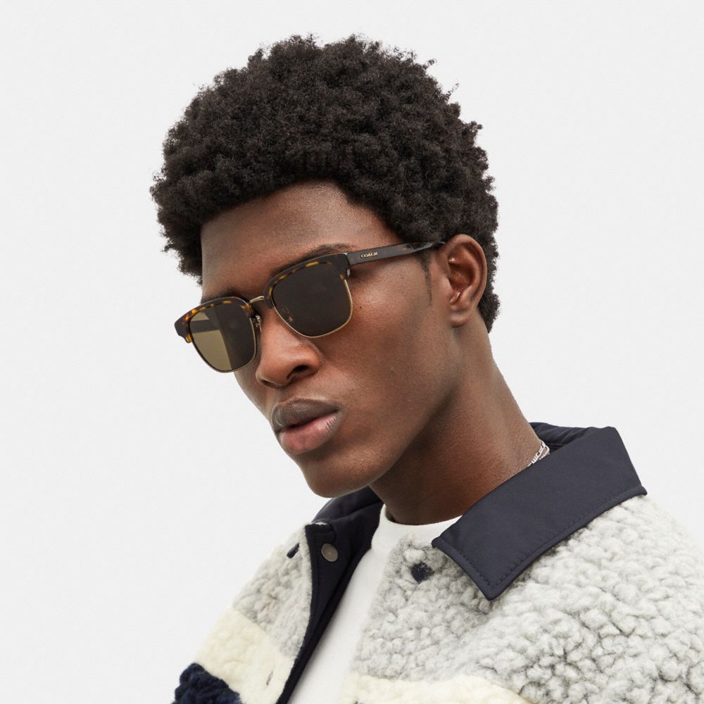 經典 SIGNATURE 字標復古有框太陽眼鏡