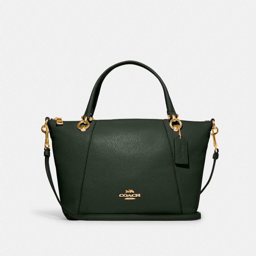 COACH C6229 Kacey Satchel Gold/Amazon Green