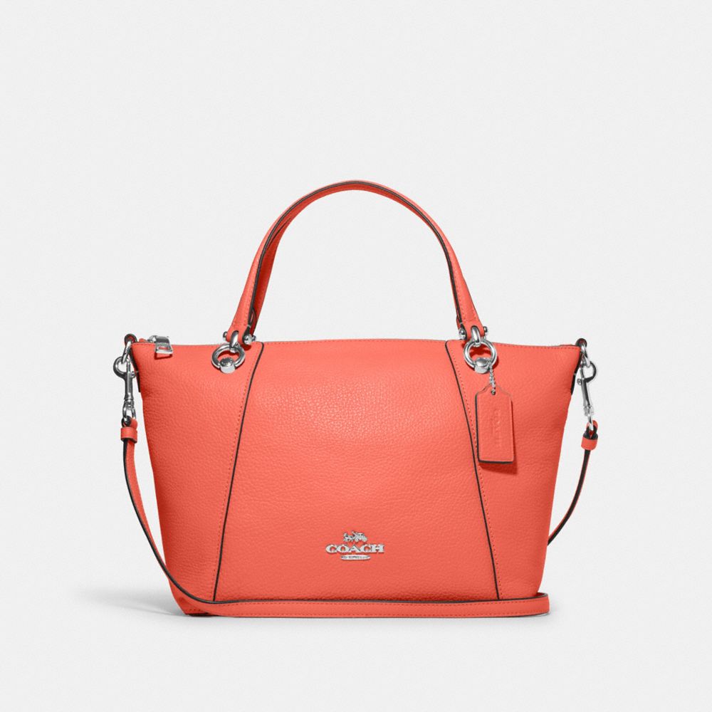 COACH C6229 Kacey Satchel Silver/Tangerine