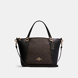 Kacey Satchel In Signature Canvas - C6230 - GOLD/BROWN BLACK