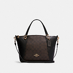 Kacey Satchel In Signature Canvas - GOLD/BROWN BLACK - COACH C6230